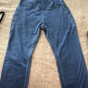 HALARA Women's Denim Blue Jeggings